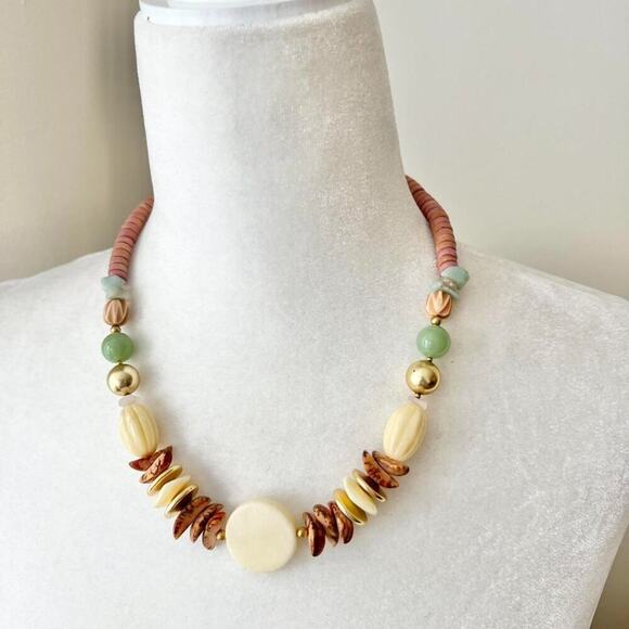 Chunky Bead Statement Necklace - Picture 2 of 3